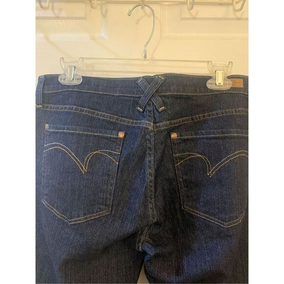 DKNY JEANS LUDLOW DARK WASH JEANS STRAIGHT MID RISE SZ 12 R - Picture 10 of 14